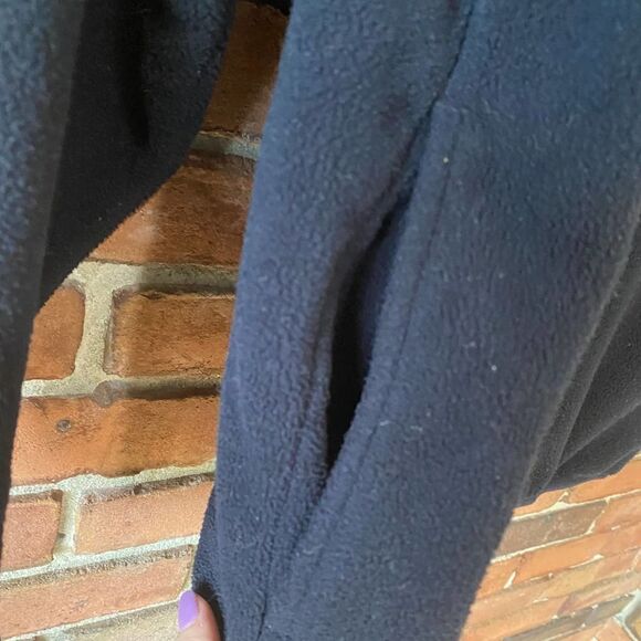 Chaps Ralph Lauren Vintage Quarter Zip Fleece Pullover Navy Medium - Picture 7 of 11
